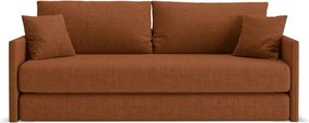 Rozkładana sofa z tkaniny szenilowej w kolorze terakoty 209 cm Shannon – Cosmopolitan Design