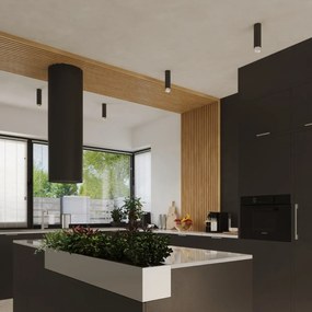 Plafon NERO 22,5 czarny/chrom tuba SOLLUX  LIGHTING