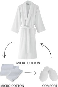 Unisex szlafrok MICRO COTTON XXL Jasnobeżowy