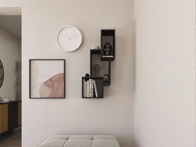 Półka ścienna ALITTY 96x46 cm, czarna