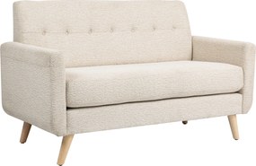 HOMCOM Sofa Dwuosobowa, Komfortowa, 134x71x82 cm, Beżowa
