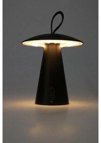 Zewnętrzna przenośna lampa stołowa LED Boise, czarny, USB, 15 x 17 cm, plastik