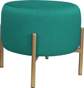Pufa OLA loft ławka podnóżek metal : Kolor Stelaża - Złoty, Kolor tkaniny - VELVET - MG20, Typ tkaniny - Velvet