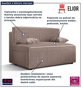 Różowa rozkładana sofa z funkcją spania Z9-G46