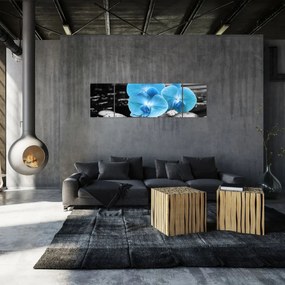 Obraz - Niebieska Orchidea (170x50 cm)
