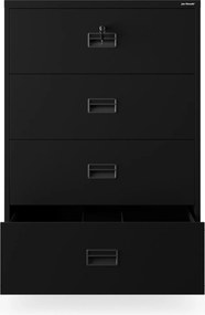 Szafa kartotekowa metalowa czarna: SARA XL V4, 900 x 1320 x 600 mm