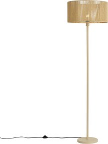 Lampa podłogowa beżowa z abażurem z papierowego sznurka 50/50/25 - Simplo