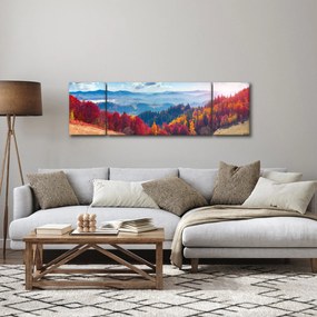Obraz kolorowego jesiennego krajobrazu (170x50 cm)