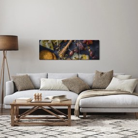 Obraz z suszonymi owocami (z zegarem) (90x30 cm)