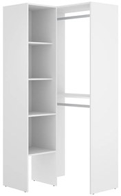 Garderoba narożna - szer. 79 cm - Biały - FERDINAND
