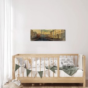 Obraz - Rzeka Mojka, Sankt Petersburg, Rosja (z zegarem) (90x30 cm)