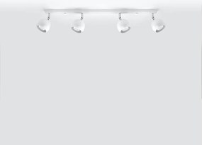 Plafony nowoczesny Rayis, stal - 4 źródło światła 4000K - L.80 x H.16 cm - biały