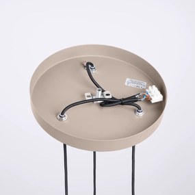 Szarobrązowa lampa wisząca ze szklanym kloszem ø 25 cm Orbital – Nice Lamps