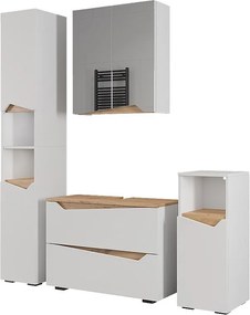 Zestaw mebli łazienkowych biały 80x35x57.5 marelle