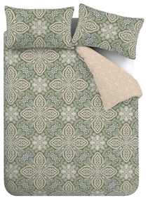 Zielono-beżowa pościel dwuosobowa 230x220 cm Alba Geo – Pineapple Elephant