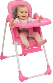 Różowe regulowane krzesełko do karmienia W2-K60