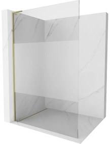 Mexen Kioto L ścianka prysznicowa Walk-in 100 x 200 cm, transparent/szron, złota - 800-100-103-50-35