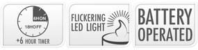 Dekoracyjne świece LED Ø 7,5 cm, 3 szt.