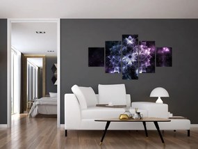 Obraz - Mandala lotosu w kosmosie (125x70 cm)