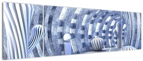 Obraz - abstrakcja 3D (170x50 cm)