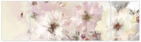 Obraz - Kwiaty malarstwo (170x50 cm)