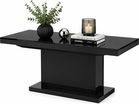 Prostokątny czarny rozkładany ławostół - L2-C80