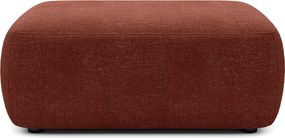 Pufa z teksturowanej tkaniny w kolorze terakota DAVISO