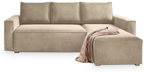 Rozkładana narożna sofa CAVELO, beżowa, uniwersalna