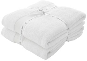 Białe bawełniane ręczniki kąpielowe frotte zestaw 2 szt. 90x140 cm Anti-Bacterial – Catherine Lansfield