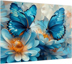 Obraz - Niebieskie motyle (70x50 cm)