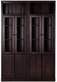 Brązowa witryna z litego drewna sosnowego 148x223 cm Anita – Støraa