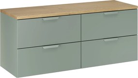 Zielona wisząca szafka pod umywalkę R2-E49