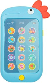 Baby Mix Telefon dla dzieci Papuga niebiesky, 8 x 14 x 2 cm
