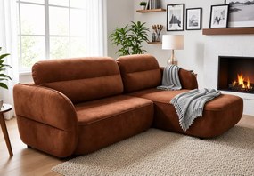 Narożnik uniwersalny Blando z funkcją spania DL i pojemnikiem na pościel – nowoczesna sofa narożna do salonu