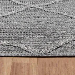 Dywan sznurkowy Patara romby szary 80 cm x 250 cm