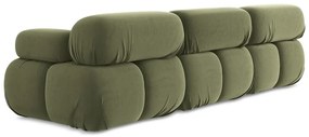Jasnozielona aksamitna sofa modułowa 285 cm Lokua – Makamii