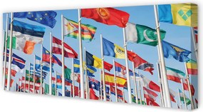 Duży obraz na płótnie Wiele Flag