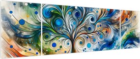 Obraz – Kolorowe energetyczne drzewo (170x50 cm)