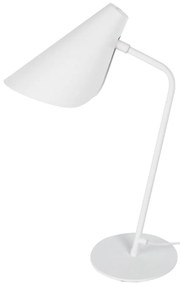 Biała lampa stołowa SULION Lisboa, wys. 45 cm