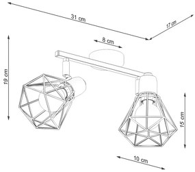 Biała lampa sufitowa ø 10 cm Varpu – Nice Lamps