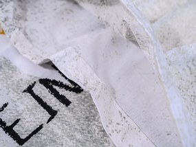 PrzytulneMieszkanie.pl PrzytulneMieszkanie.pl PrzytulneMieszkanie.pl Szary komplet pościeli dziecięcej NUMBERS + prześcieradło Jersey 90x200cm