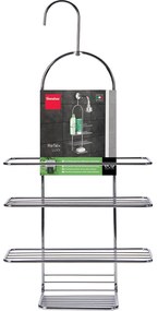 Wisząca stalowa półka łazienkowa w kolorze srebra z połyskiem Luxy – Metaltex