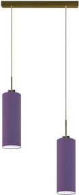 Lampa wisząca z dwoma zwisami na złotym stelażu - T5-T65