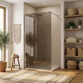 Kabina prysznicowa Walk-In Rea Flexi Brown / Chrome 90