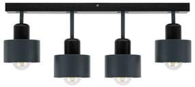 Antracytowo-czarna lampa sufitowa, czteropunktowy spot DAN60x7SC z dre