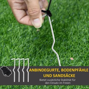 HOMCOM Nadmuchiwana dekoracja świąteczna z oświetleniem LED, prezentami, 150 cm, wodoodporna | Aosom PL