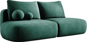 Sofa BABU Kanapa z funkcja spania i pojemnikiem w tkaninie CLOUD 39 kolor ZIELONY
