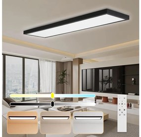 Brilagi-LED Ściemnialna oprawa łazienkowa FRAME SMART LED/50W/230V IP44 czarny+pilot