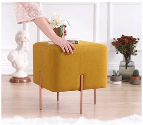 Musztardowy puf Copper – Artie