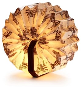 Ciemnobrązowa lampa stołowa ze ściemniaczem (wys. 3,5 cm) Velvet Accordion – Gingko